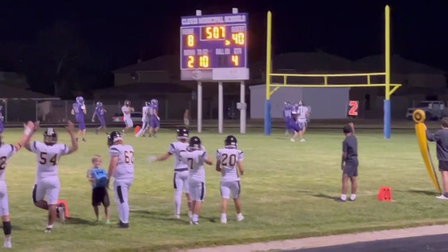 TD pass from Benton Lee (17) to Braddock Beaty (11) against Clovis JV