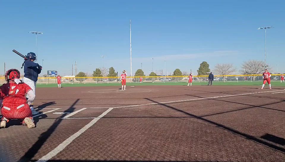 2-22-25 Vivian Garcia 2 run HR vs. Odessa Varsity Bronchos  @West Texas Classic. Midland,Tx