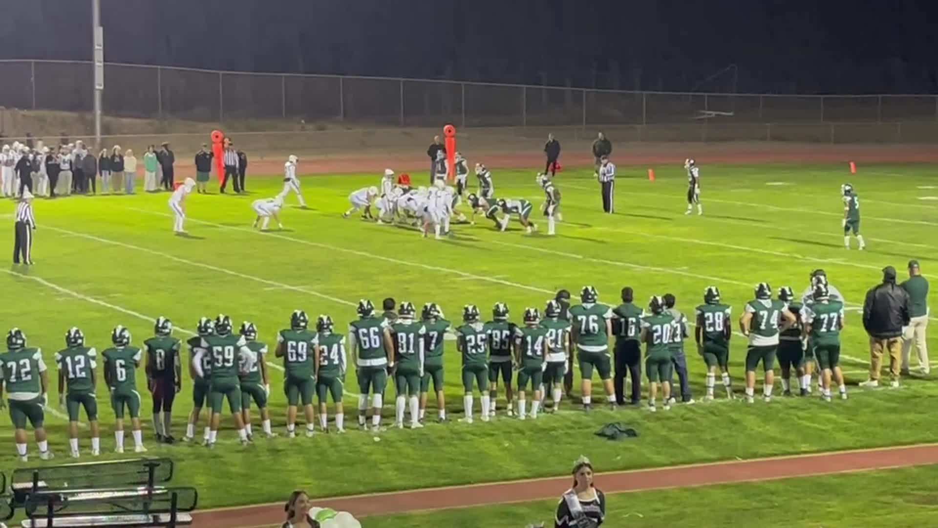 Keegan Charupoom 25 yards rushing for a touchdown vs Greenfield HS 2023.