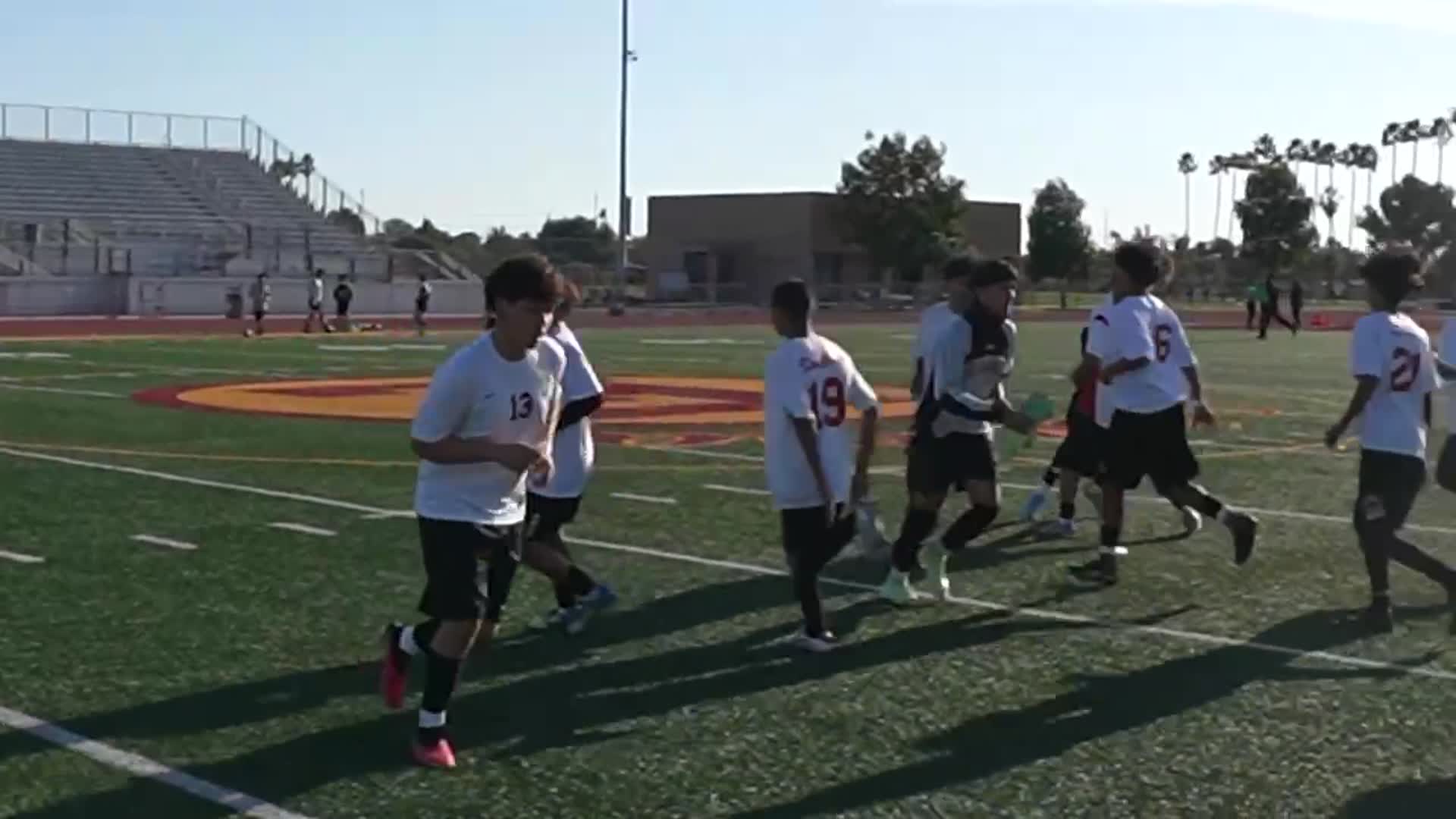 Warm Up Pre Game Against Estancia High School