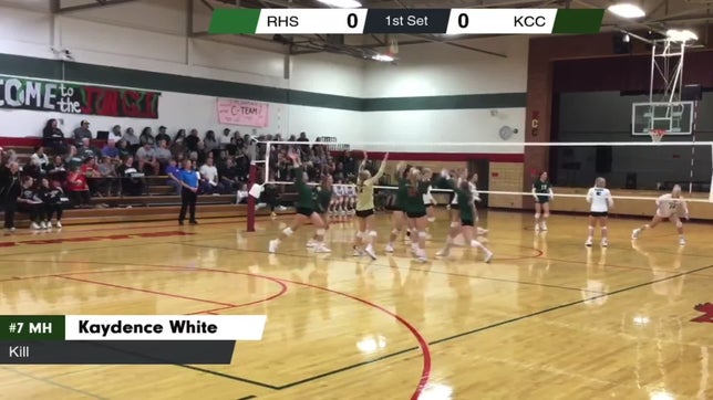 13 Kills - Kaydence White, Middle Hitter, KCC VS ROSEAU