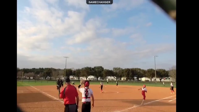Mya is the Short Stop in this video and she makes a diving catch. This video is from March 2023 in travel ball.