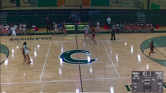 Akenna breaks up the pass, Sienna saves it, then finds Selena who connects with Gabby for the game winning layup.