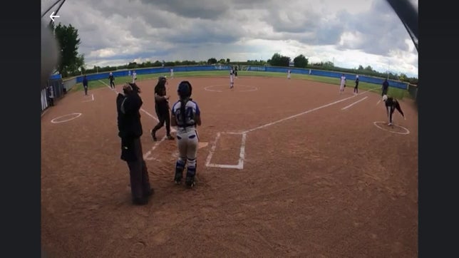 Hailey's first grand slam against Waterford High school.