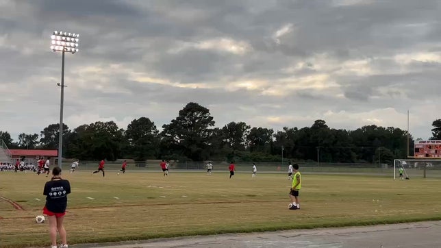 Long shot goal past the line