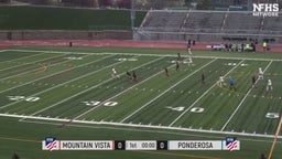 Lauren Culebro's 1st assist during the Mountain Vista High School vs. Ponderosa High School varsity soccer game - 4/24/2025.
