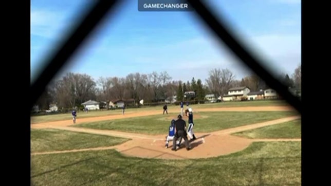 In an At Bat I hit a double deep left-center field