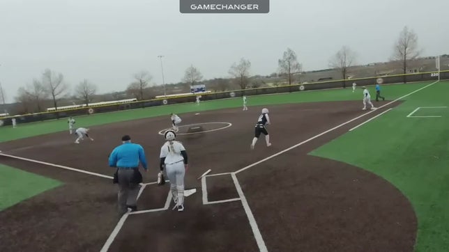 Knocking down HHB for an out.