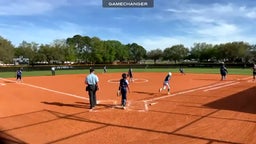 Double to right field