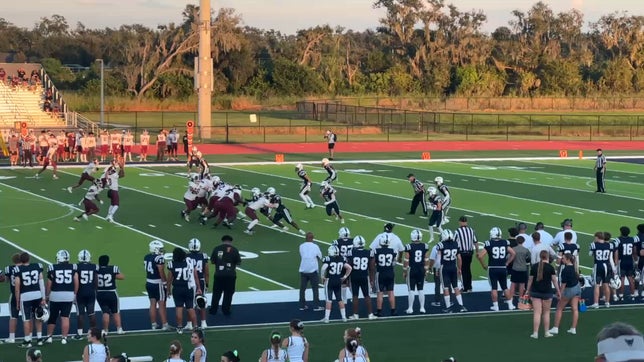 Braydon Jacobson was moved to Will LB this game against his former team (Braden River) and caused his second forced fumble of the season.