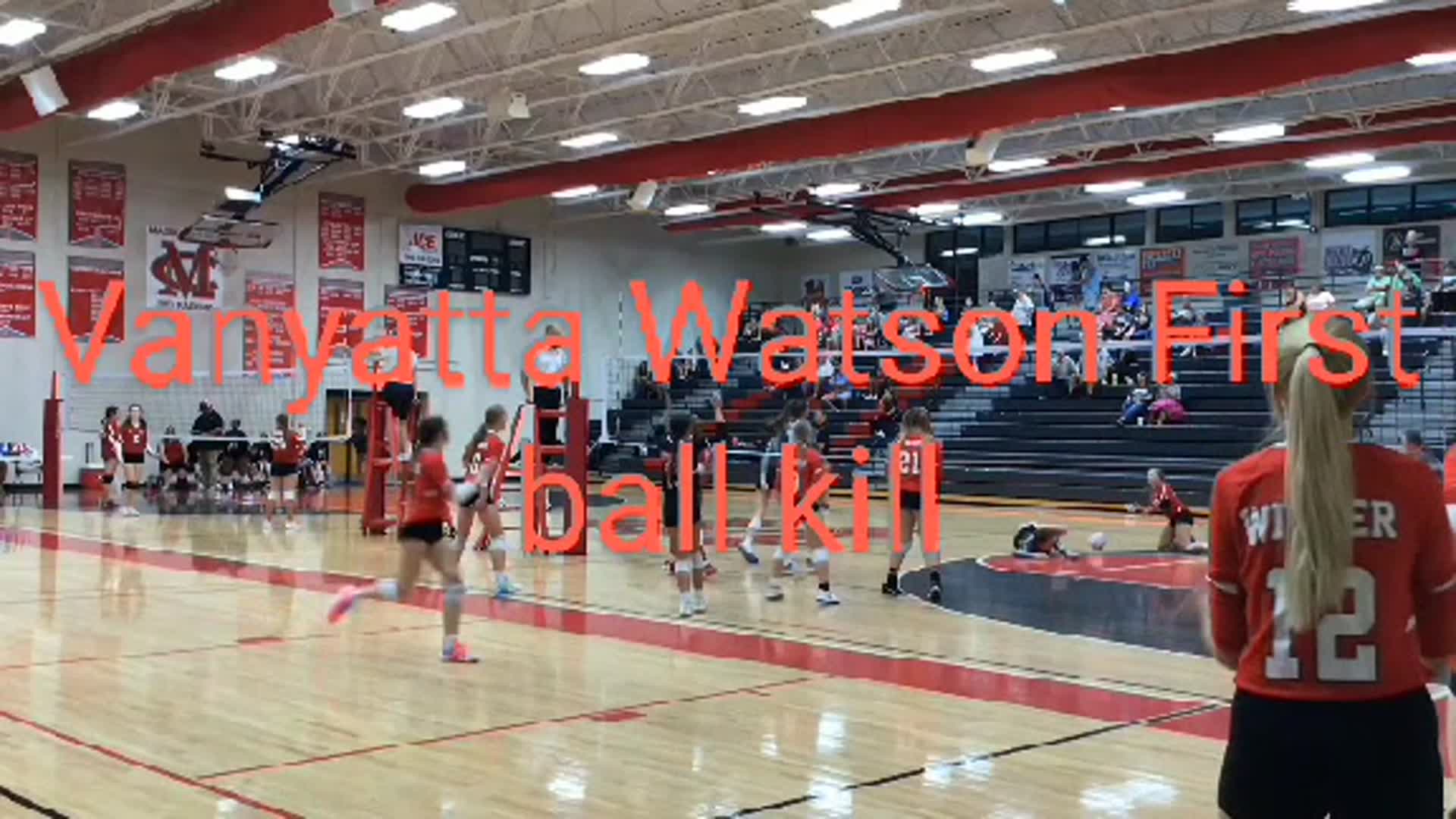 #11 Vanyatta Watson First ball kill to start the game.