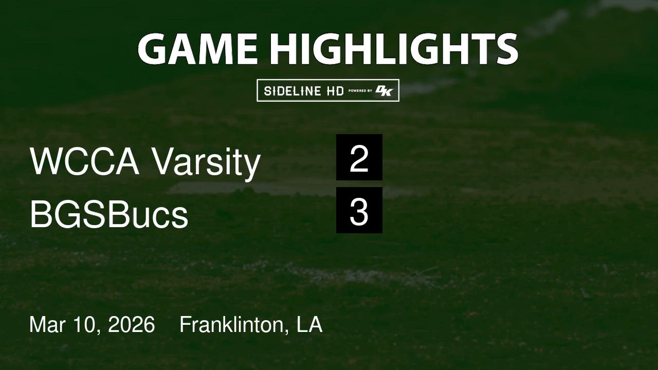 BGS Bucs vs WCCA Varsity Non-District