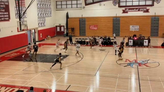 Siena Ostick 2028 takes it the full length of the court and finishes with a nice layup.