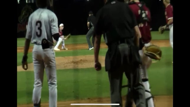 Brayden's throw out at 2nd and sac bunt vs Center Hill HS; game 1 round 2 playoffs