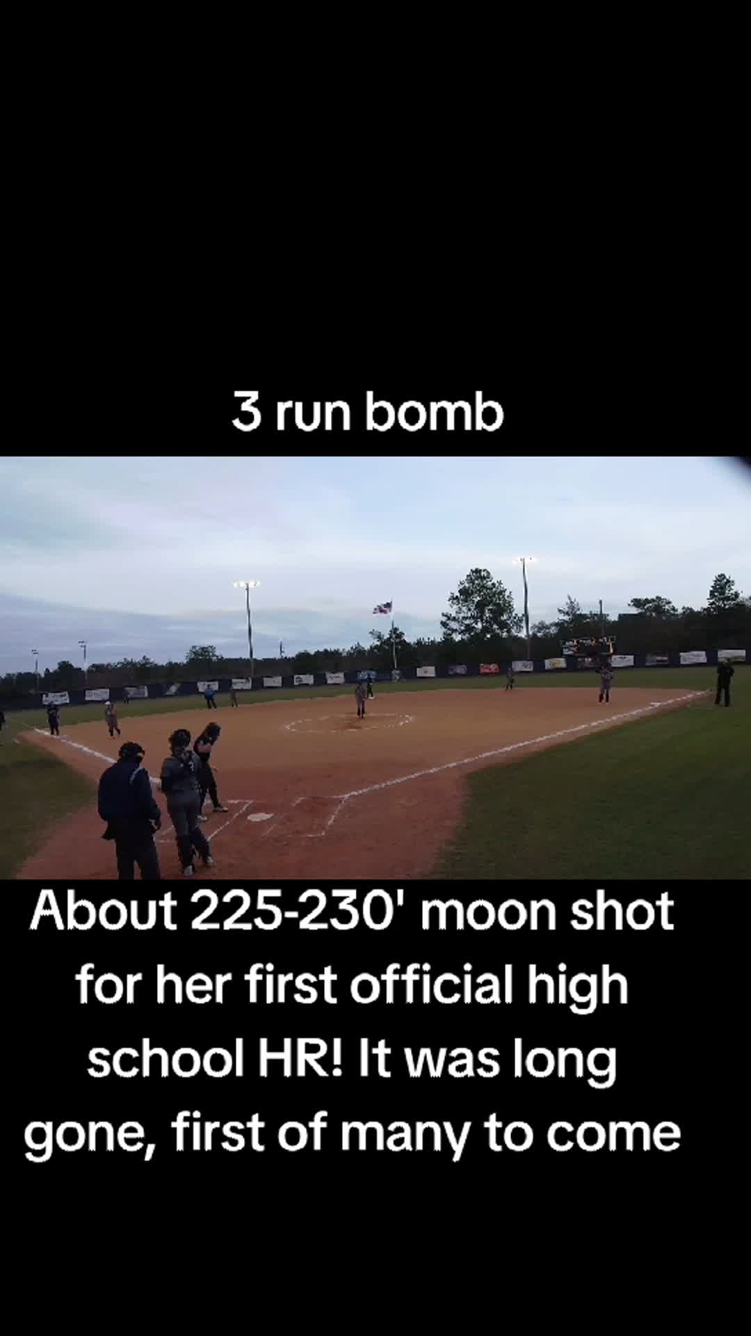 3 Run Homer, First HS Career HR