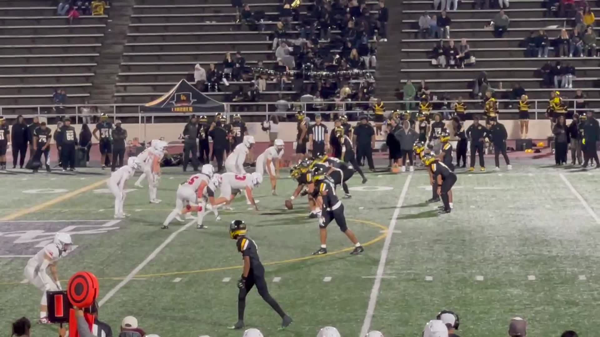 2nd Quarter Yelm Defense #54 Landan Halterman stops the run