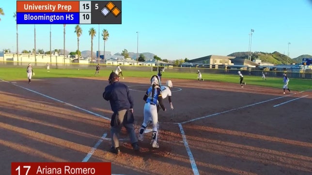 Freshman 2nd baseman Angela with the quick backhand flip to Senior shortstop Miranda to turn a nice double play with the stretch of Senior 1st base Destiny to get the out