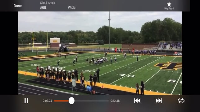 4th down and 15 , Nicholas with a 20 yard reception to move the ball for a first down that lead to a touchdown by qb