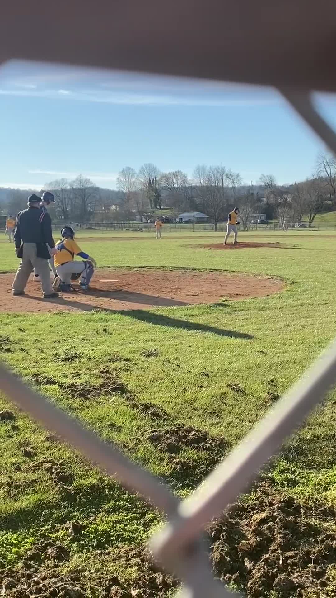 Leland pitching against ripely union, looking good this year