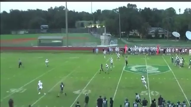 First Varsity game. Deep over the shoulder interception.