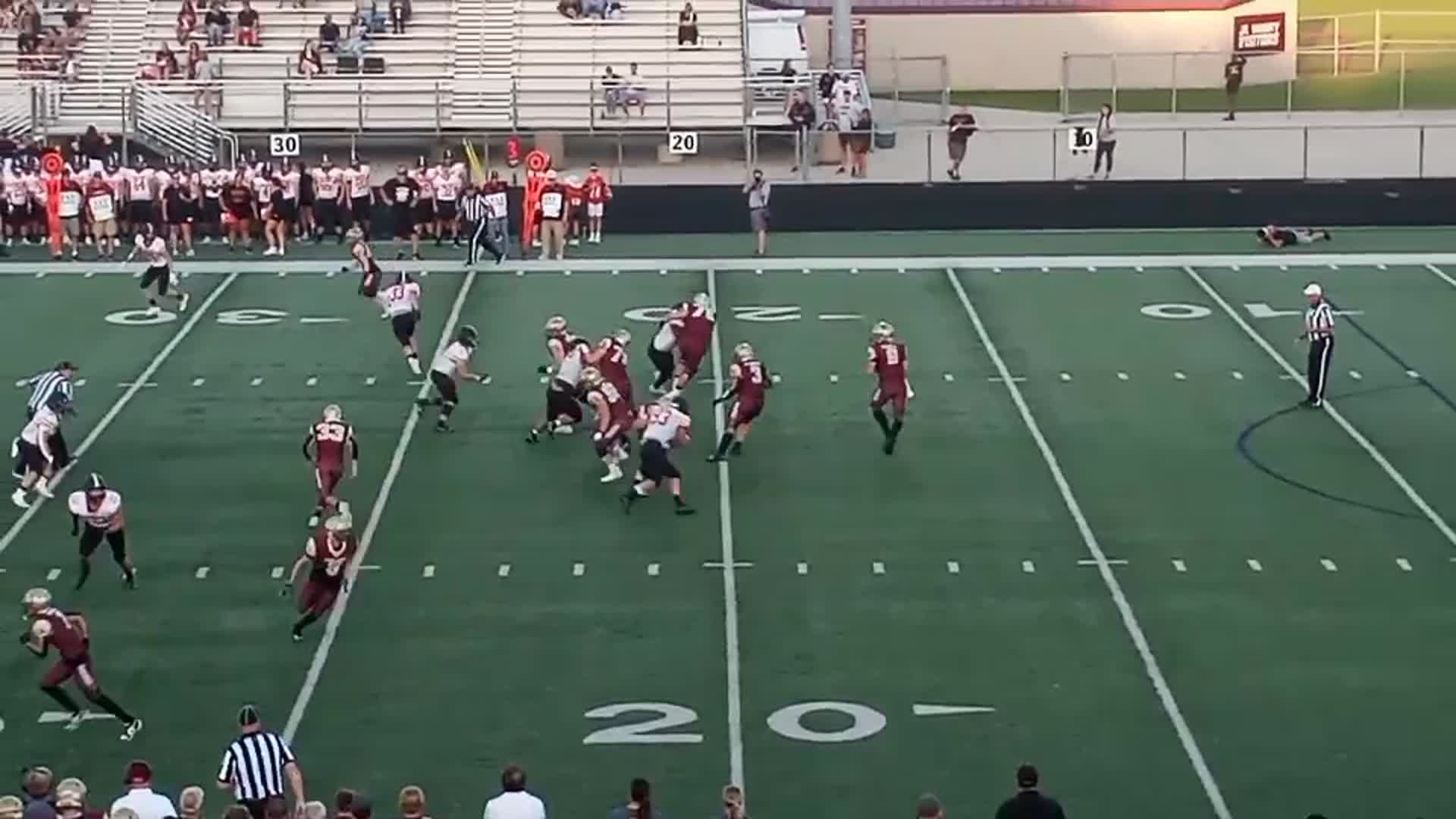 Yards needed to get first down for Trogans