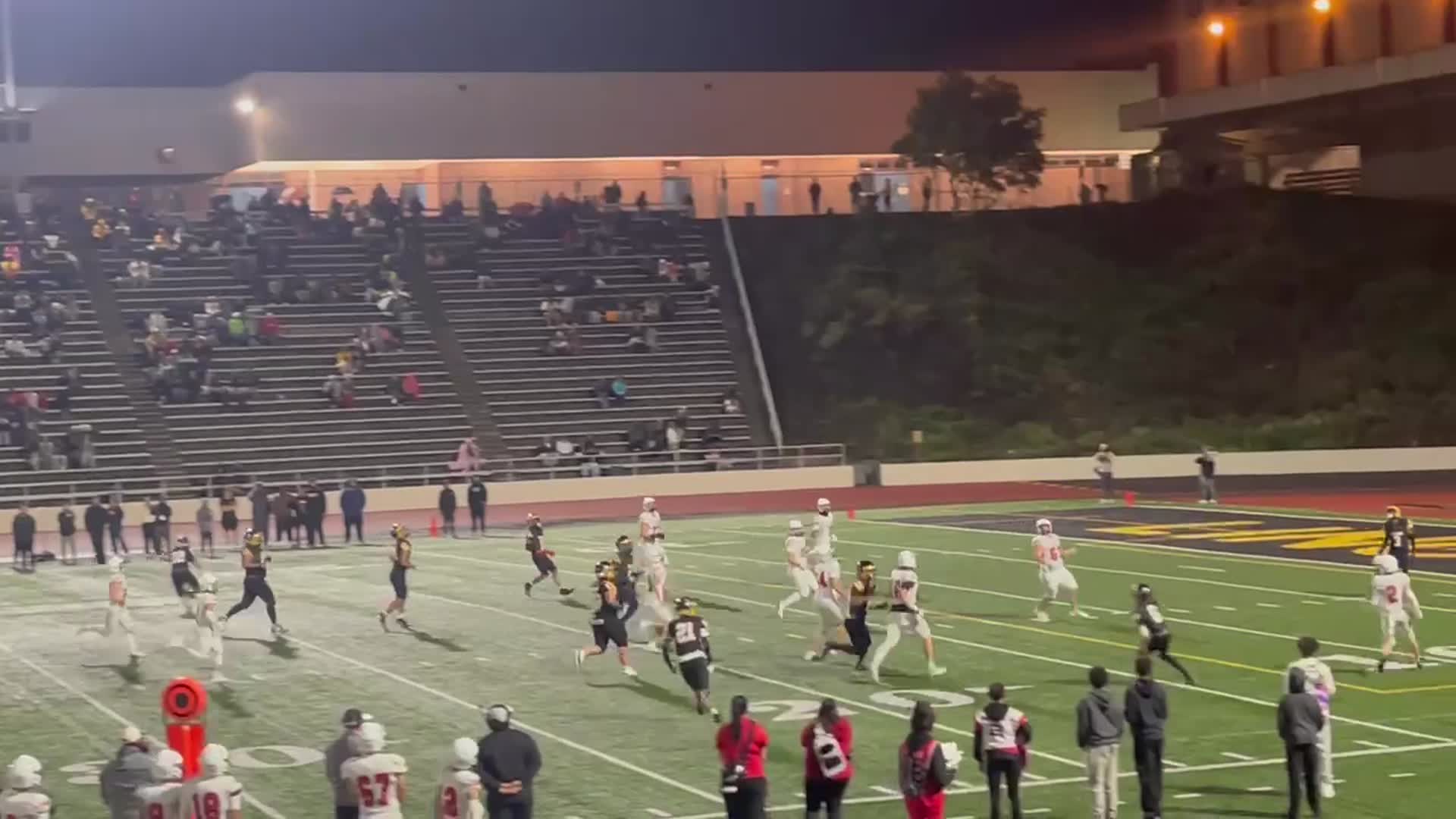 2nd Quarter Special Teams #14 Jameson Patin punt and covered by #19 Seth Garza on the 3 yard line