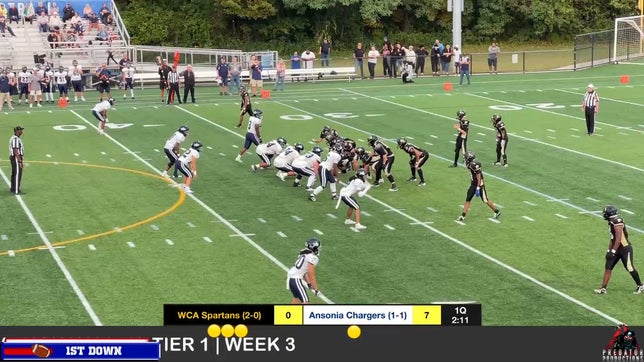 Week 3 highlights from WCA Spartans vs Ansonia Chargers
