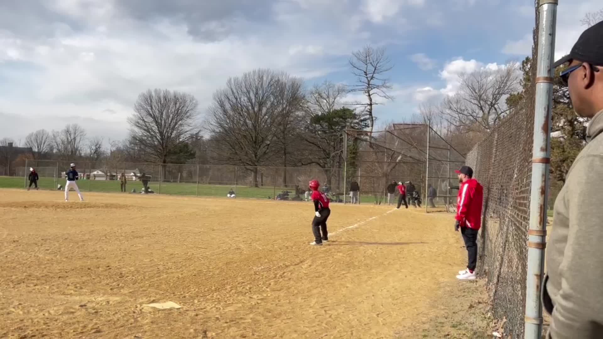 Batting, double, two RBIs