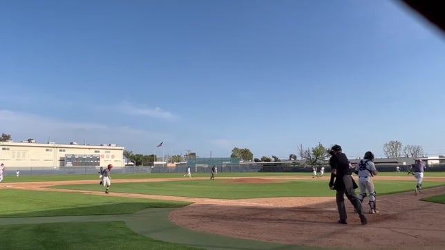 Ground ball down the line. Turned into double on error. Three scored.