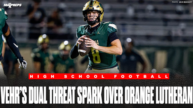 Quarterback-runner Brodie Vehrs delivered a standout performance, passing for 123 yards with a touchdown and rushing for another score, powering the Bears to a 30-24 victory over ranked Orange Lutheran.