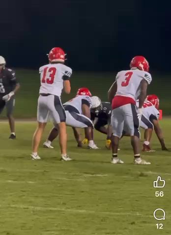 Great pass under pressure