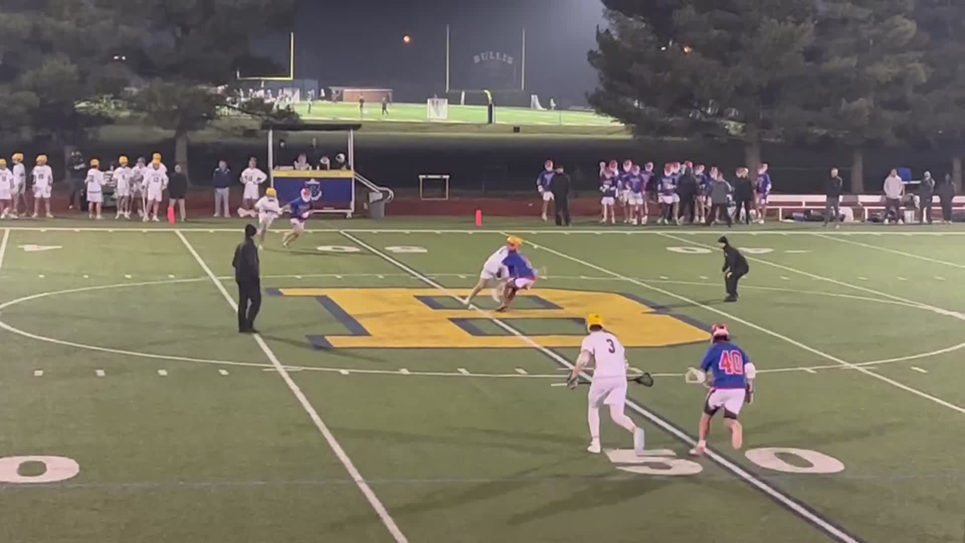 Bullis Cooper Revis Faceoff vs DeMatha pole