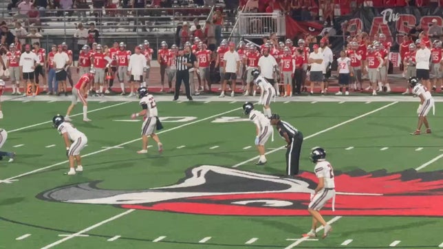 Herriman's Kemper Castro chases down Bountiful's QB for a big sack