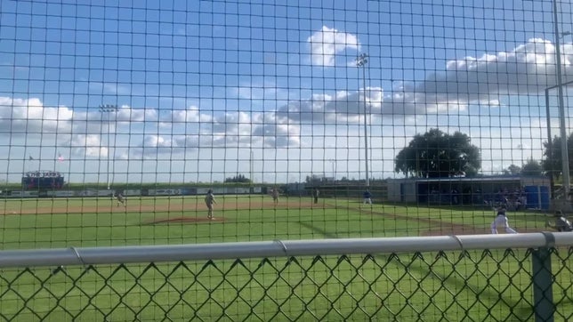 Garrison with diving catch in center field.