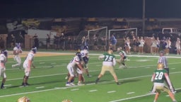 Defensive tackle running down quarterback