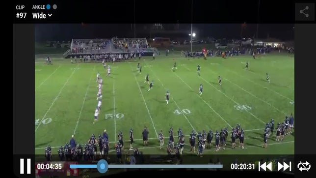 Solo tackle on kickoff vs Conneaut