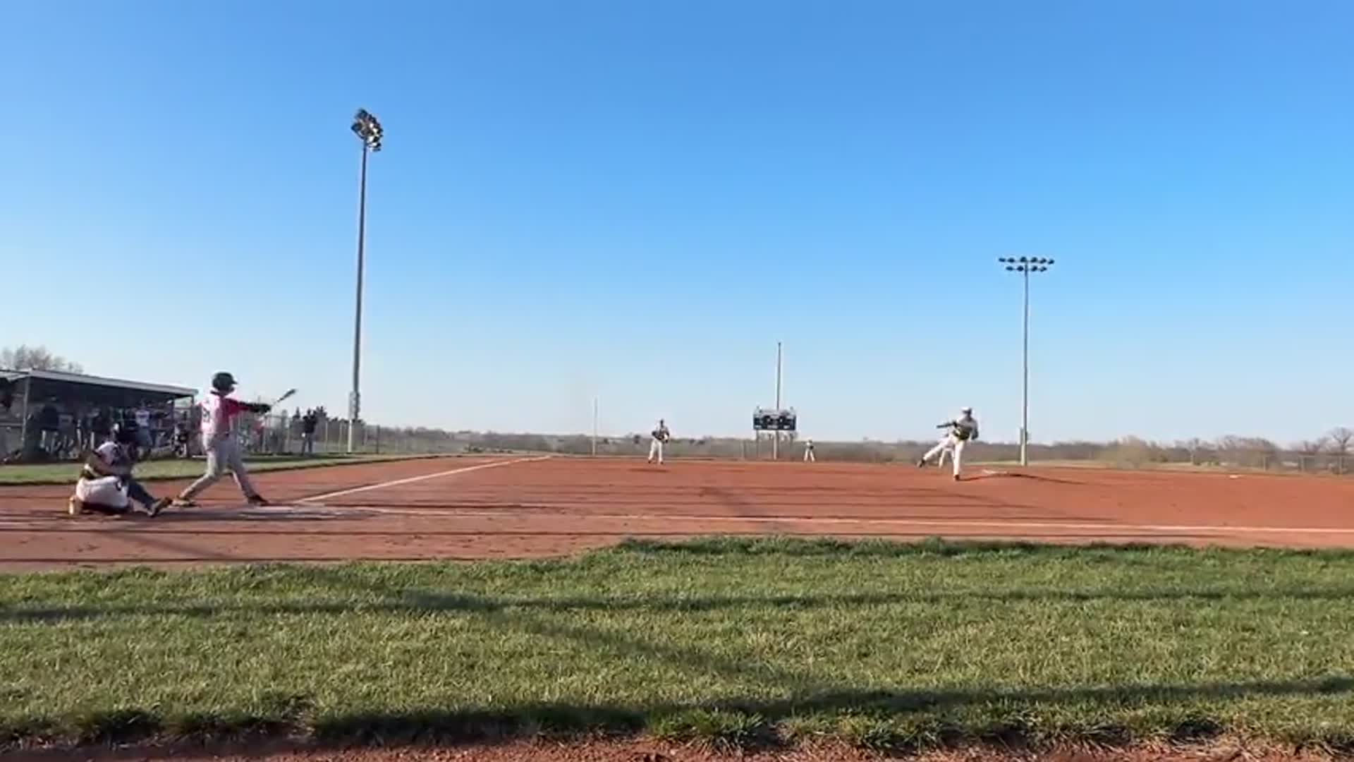 Jack Maley pitching, Nate Herken Catching