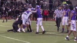 6' 3" Senior Edge Hunter Brown had 6 tackles, 2 tackles for loss and 1 sack!