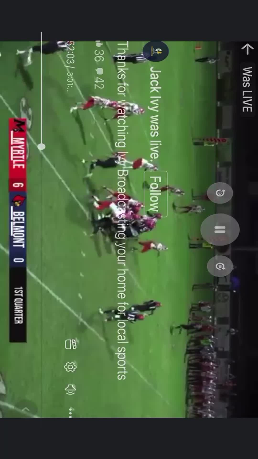 Zane Hill to Drew Stanton