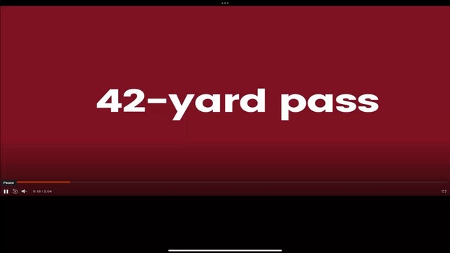 42 yard reception