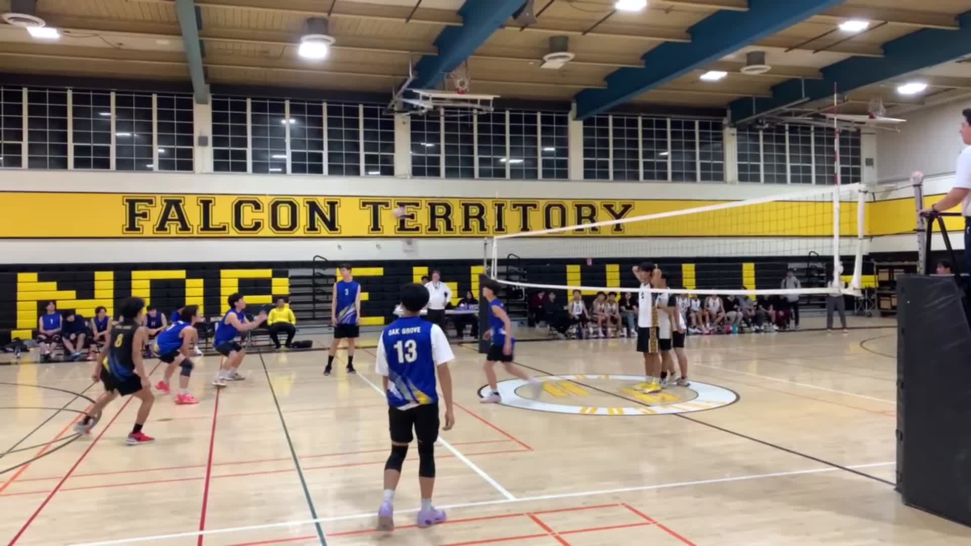 3/7/2024 Varsity Boys Volleyball - Season Opener : Oak Grove @ Hill (Oak Grove wins 3-2)