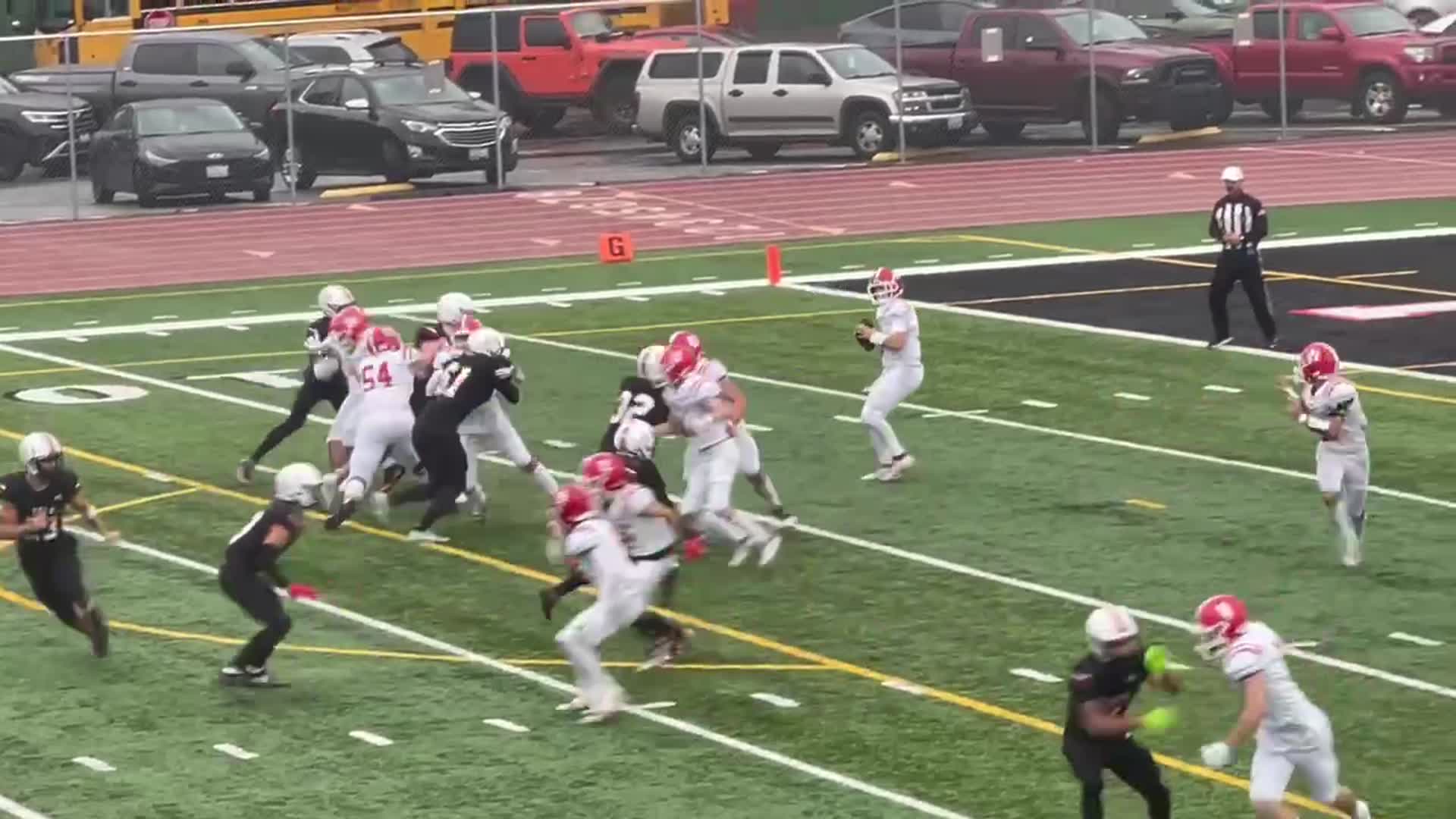 Yelm #11 Jacob Tracy tackle for near Safety?!?