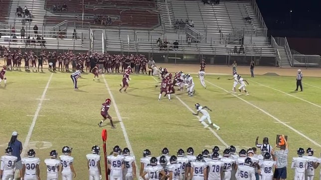 #15 Trust pass to wide receiver #6 makes great catch.