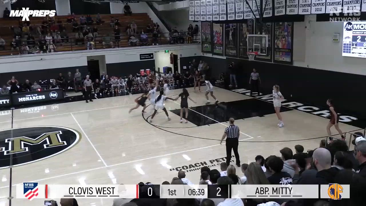 Archbishop Mitty defeats Clovis West 71-42 in the CIF Open Div. Girls Basketball Regional Championship
