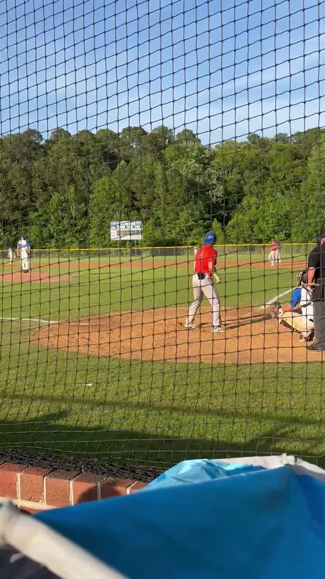 5th inning down 5-8 with 2 men on base and 2 outs Thomas puts a 3 run shot over the Left Field fence to tie the game 8-8.