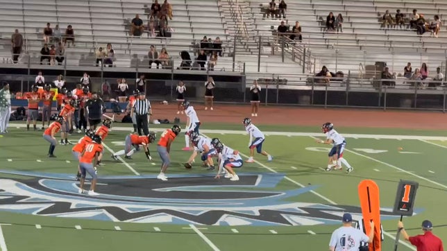 Noah takes the handoff and avoids several tacklers and SCORES!!