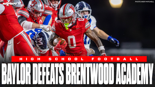 Baylor earned a hard-fought 28–24 victory over Brentwood Academy on Thursday, using a clutch fourth-quarter defensive stop to seal the win. The Red Raiders leaned on their physical run game and timely plays on both sides of the ball to outlast a determined Brentwood squad in one of the week’s most competitive matchups.