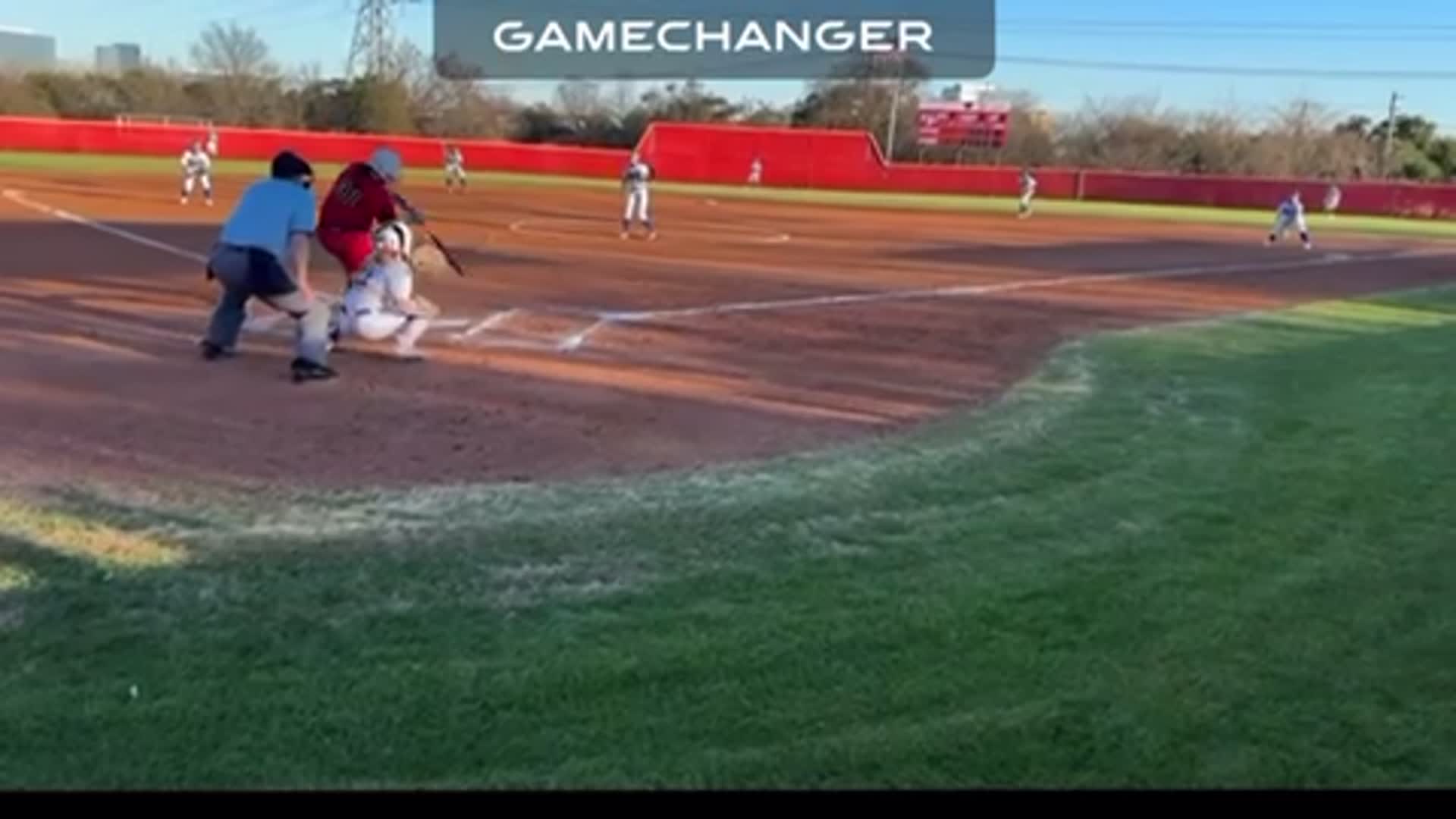 Grace hits a line drive homer over LCF fence vs Sacred Heart