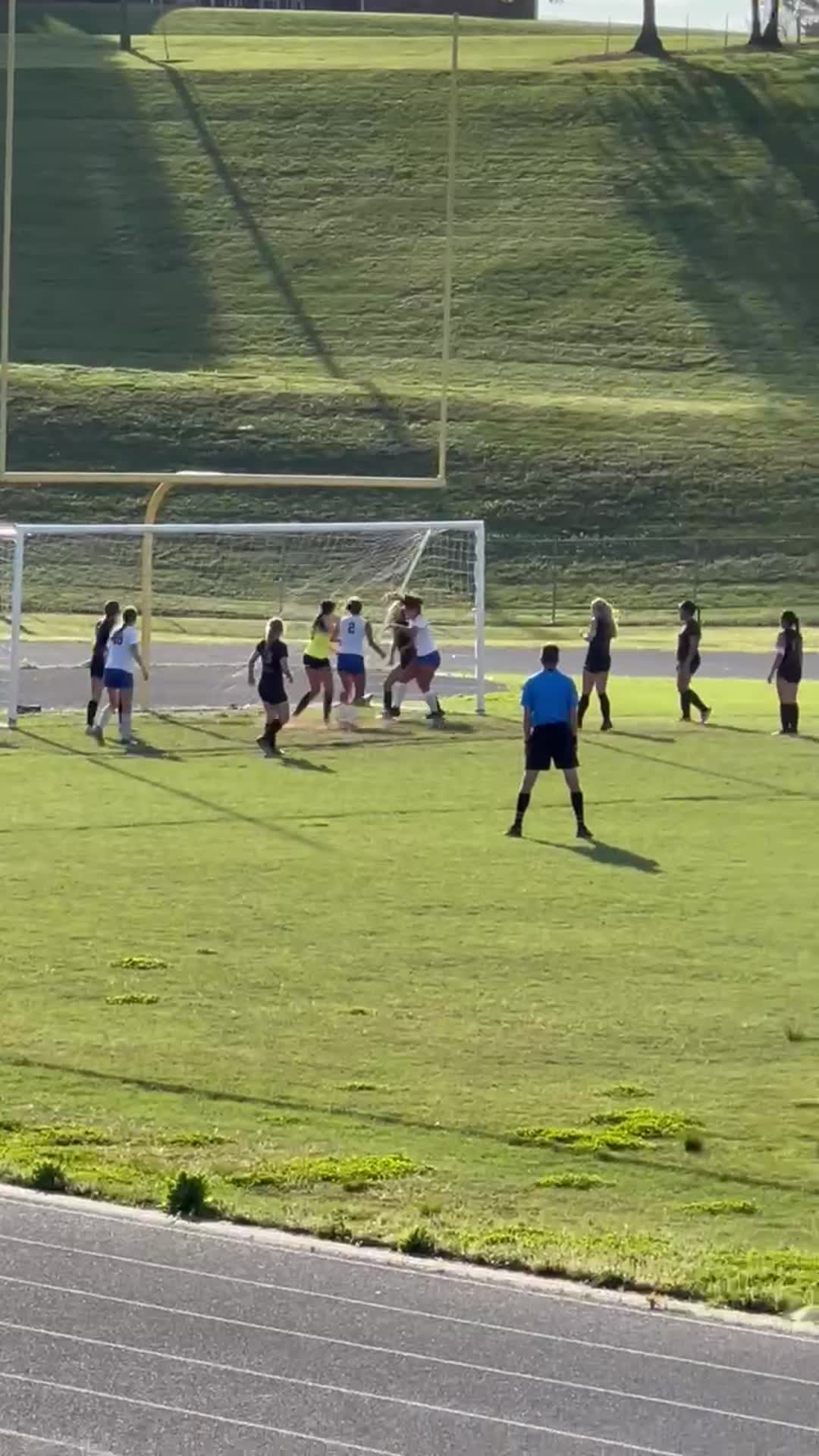 Lila's header off of Macy's corner kick