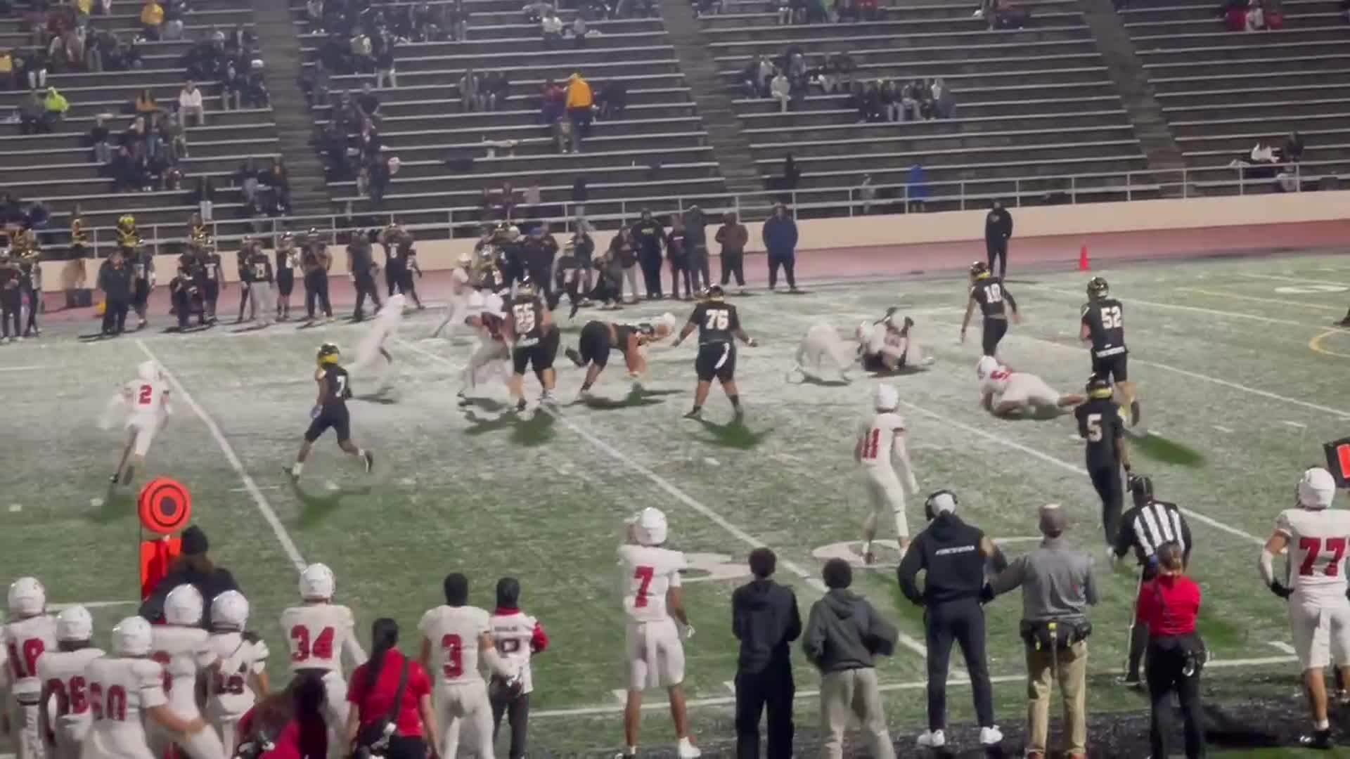 3rd Quarter Lincoln fumbles stripped by #66 Chris Hauss recovered by #22 Ethan Owens